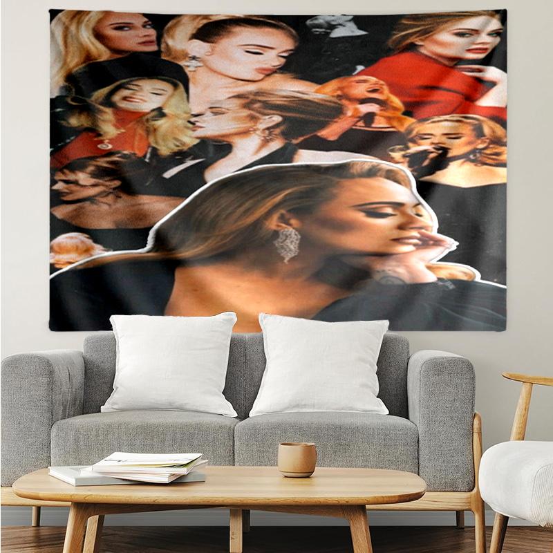 1PC A-dele's pop music K-pop music group Tapestry Accessories for Bedroom,Livingroom, dormitory Room Wall Decor Fan Birthday Gifts