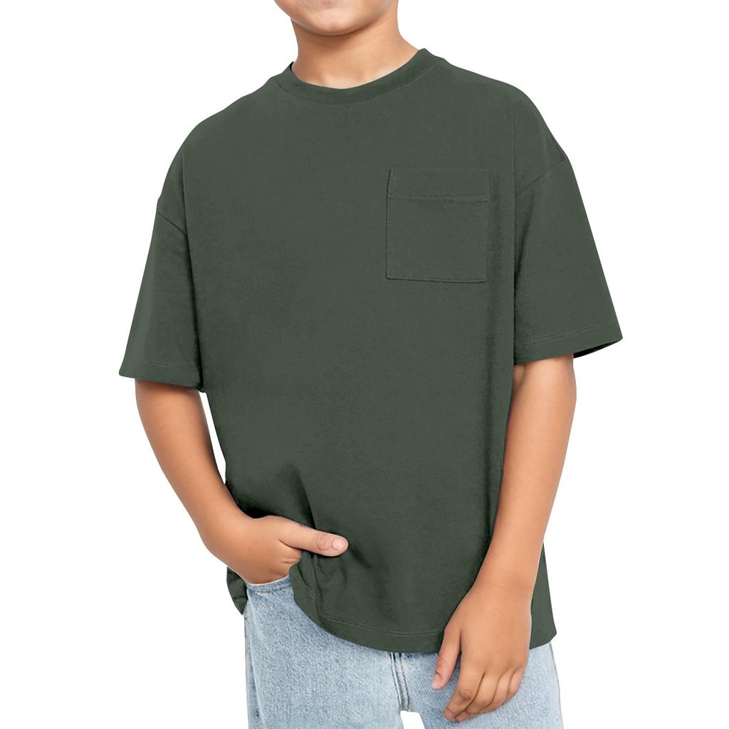 Футболка с коротким рукавом и круглым вырезом для мальчиков