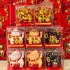 Solar Lucky Cat Figurine: Chinese-Japanese Style Good Luck Ornament for Car or Workstation
