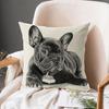 Throw Pillowcase with Hidden Zipper Wear Resistant Washable Non-Fading Animal Dog Print Cushion Cover Pillowslip