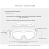 Противотуманные очки для плавания в большой оправе HD для взрослых, мужчин и женщин, водонепроницаемые очки для плавания, очки для дайвинга, серфинга, водного спорта