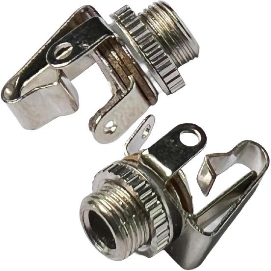 CESS 1/8" 3.5mm Mono TS Female Jack Socket with Switch Panel Mount (10 Pack)