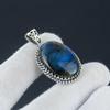 Blue Fire Labradorite Pendant, Labradorite Gemstone Handmade 925 Sterling Silver Jewelry Pendant For Women's Gifts, Gemstone Jewelry For Her