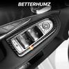 Углеродное волокно для Mercedes Benz W205 C Class GLC X253 Окно автомобиля Панель управления Отделка Кнопка Рамка Наклейки Интерьер