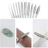 11pcs Diamond Grinding Head Polishing Set Long Cone Rotary Tool Rotary Tool Accessories Upgrades for Carving Stone Glass