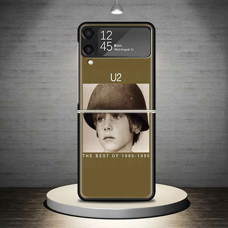 Band U-U2 Rock Phone Case For Samsung Galaxy Z Flip 7 6 5 4 3 5G Shockproof Cover Z Flip7 Flip6 ZFlip5 Flip3 Flip4 Luxury Shell