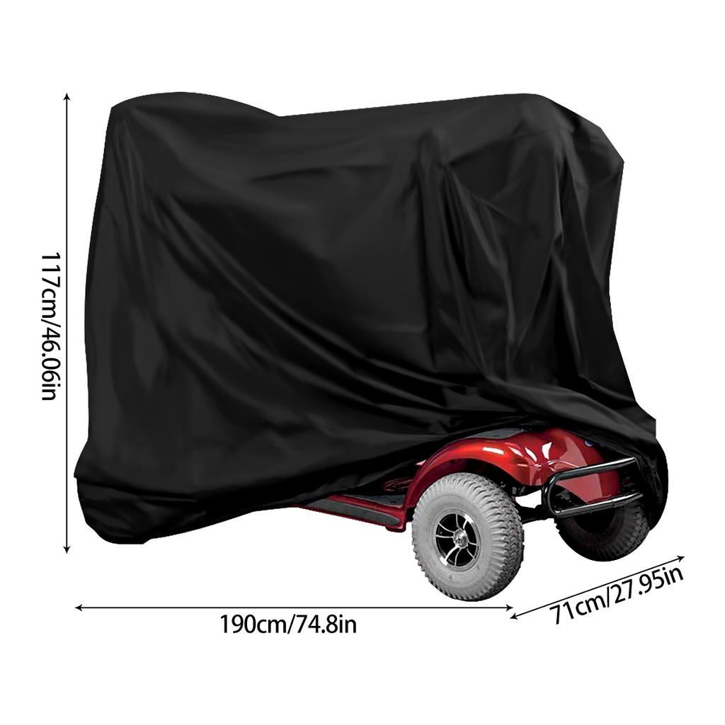 Mobility Scooter Cover Waterproof Wheelchair Storage Cover for Travel Scooter Weather Cover Electric Chair Cover Heavy Duty 190D