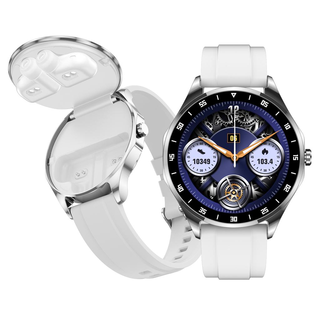 X20 Наушник TWS 2-в-1 с поддержкой Bluetooth, мониторинг здоровья, 1,43-дюймовый AMOLED-экран, умные часы