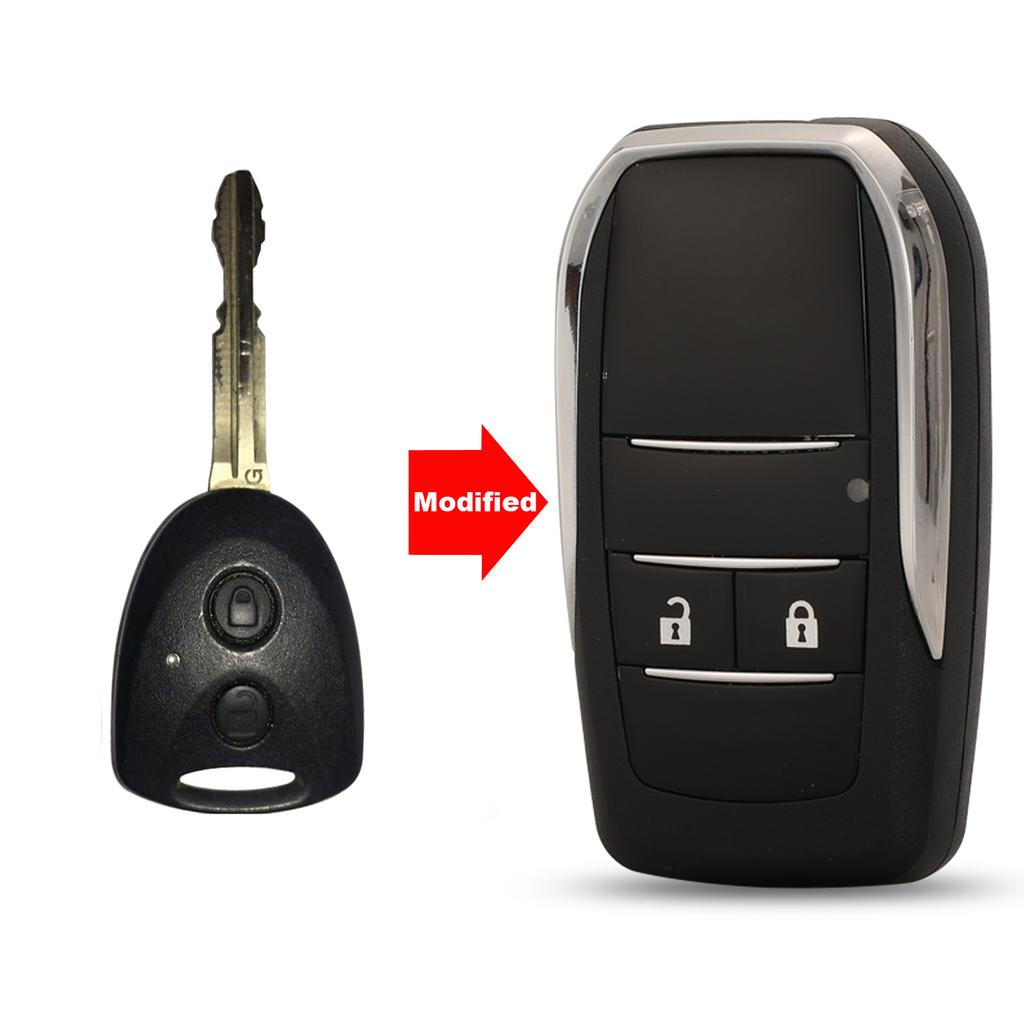 Чехол для ключа jingyuqin для Toyota Avanza Calya Wigo для Daihatsu Xenia Ayla Sigra для Perodua Axia Upgrade Modified Key Shell