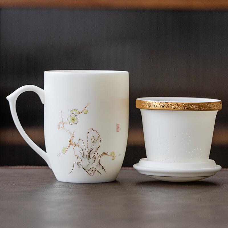 Набор чашек для заваривания чая из чистого белого бамбука с тиснением