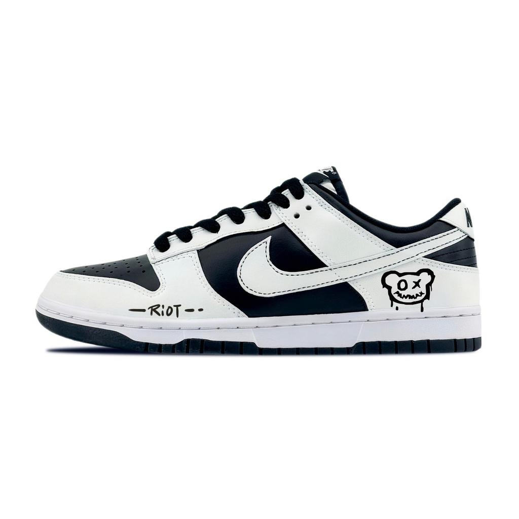 Nike Кроссовки Dunk Bear Graffiti Низкие Кеды для скейтбординга Унисекс Черно-белые DD1391-100
