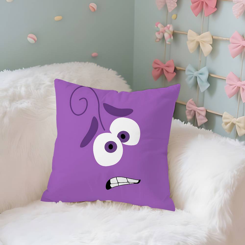 Movie IInsidesOOutCartoon Case Plush Fabric Soft Pillowcase Double Sided Print Cushion Cover Household Gifts