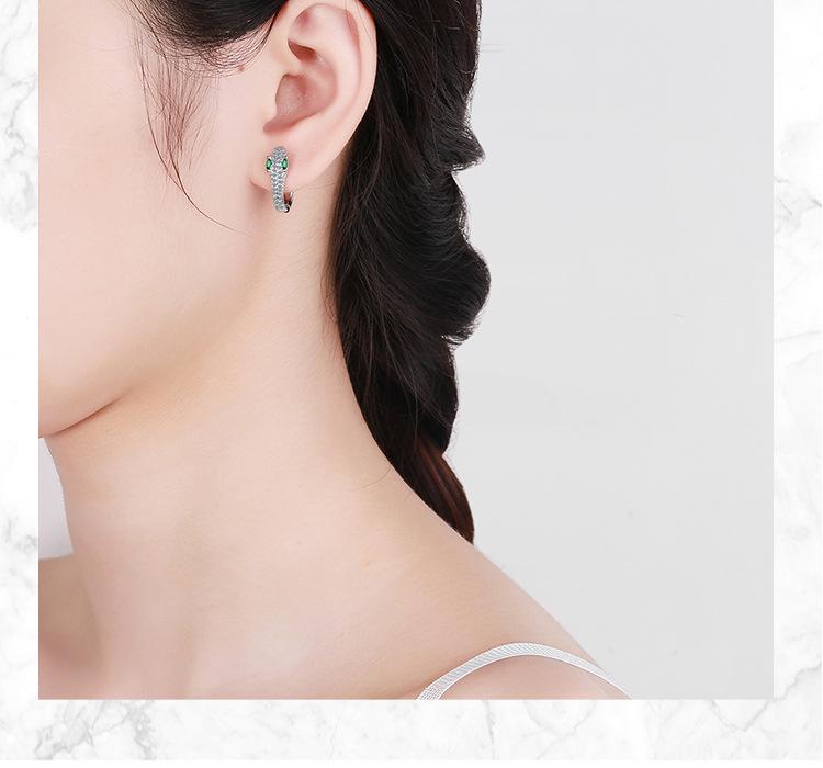 Роскошные европейско-американские серьги-каффы с бриллиантами в форме змеи