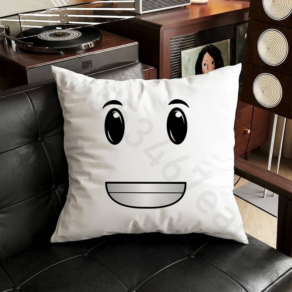 Man Face Winning Smile pillowcase casual style decoration suitable for home decoration (excluding pillow core)