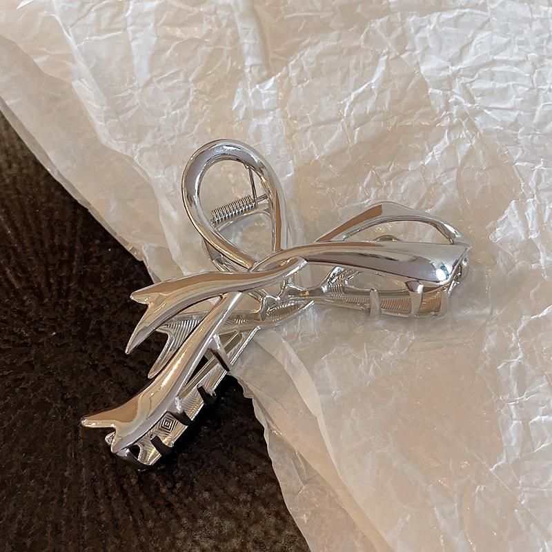 Geometric Metal Bow Hair Claws for Women Gold Silver Black Bowknot Hair Clip Thick Thin Head Hair Accessories Crab Clamp