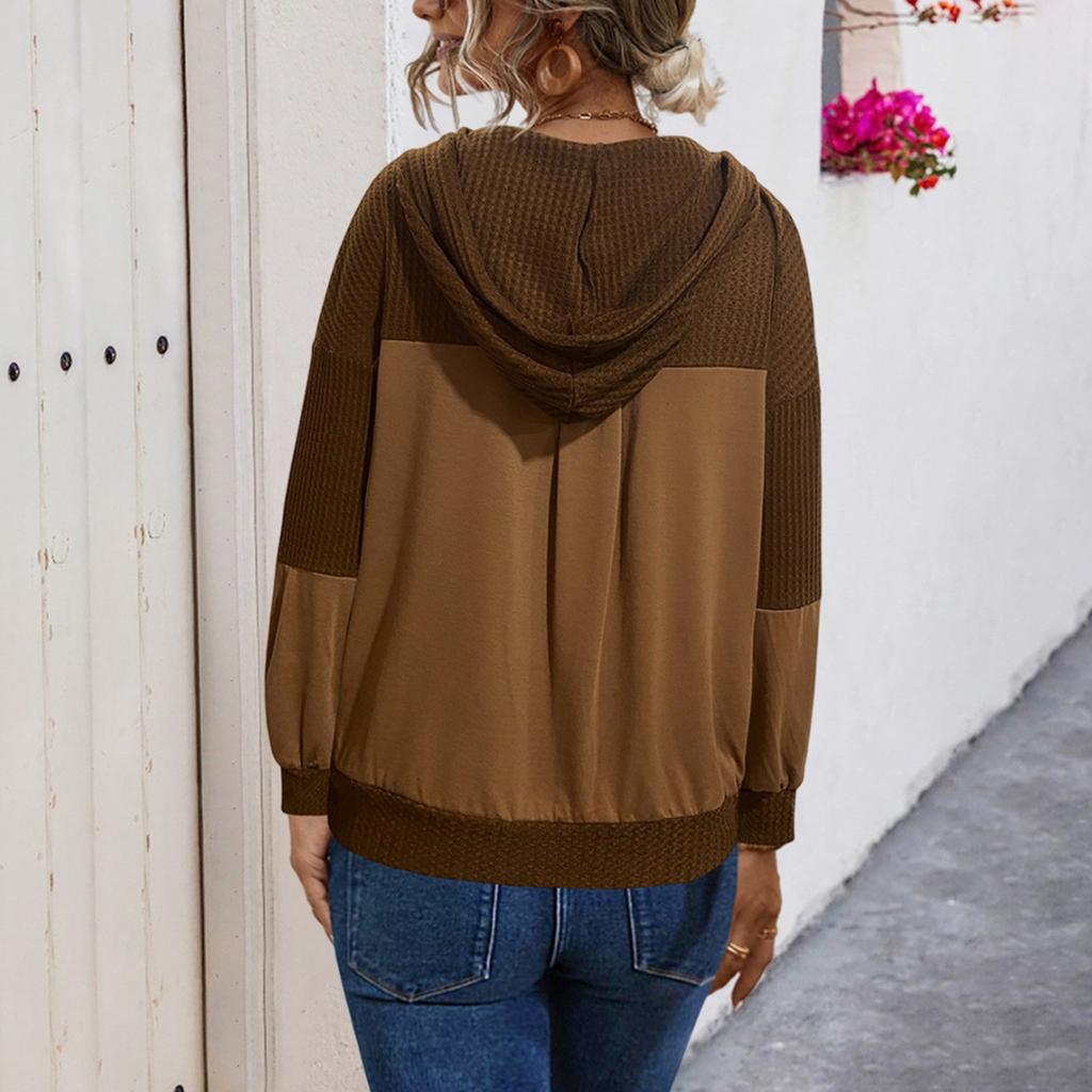 Женская однотонная рубашка с капюшоном и длинными рукавами на пуговицах