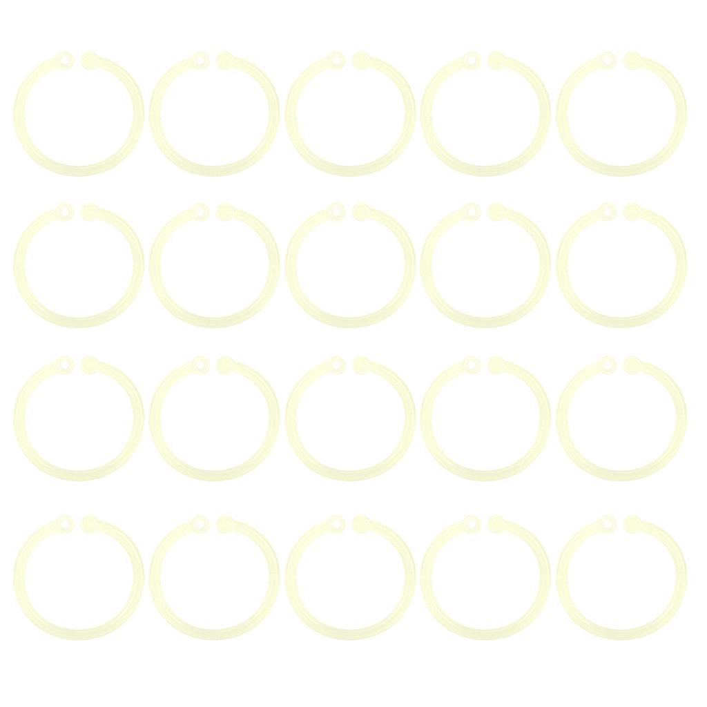 20 шт. Пластиковые кольца прозрачные гибкие свободные листы кольца для книг для школы домашнего офиса карты D