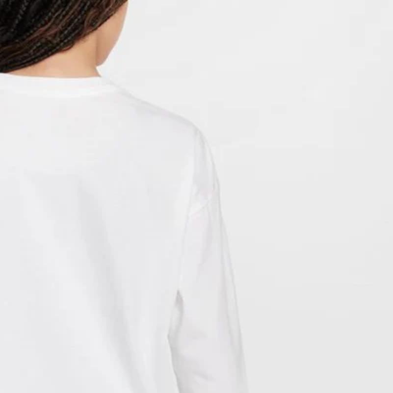 Nike Удобная мягкая хлопковая свободная футболка с длинным рукавом для детей, белые FZ5535-100