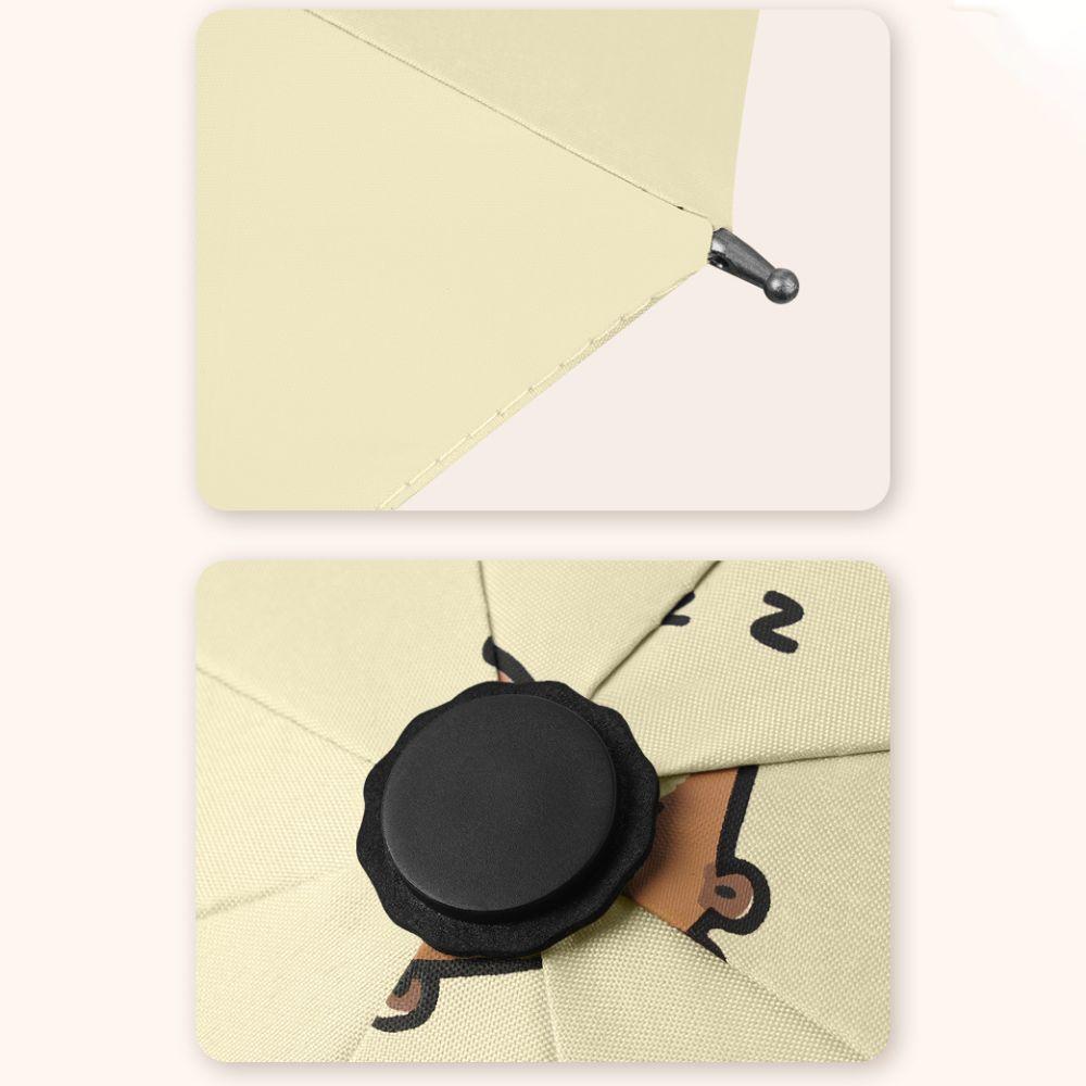 Black Glue Parasol Cute Three-fold Umbrella New Capybara Umbrella