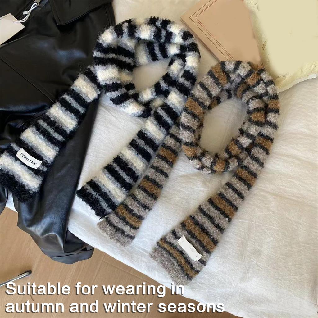 Вязаный шарф для женщин, длинный узкий пояс, галстук, шейный платок, реквизит для фотосессий для девочек, длинный шейный платок, узкий шарф, галстук