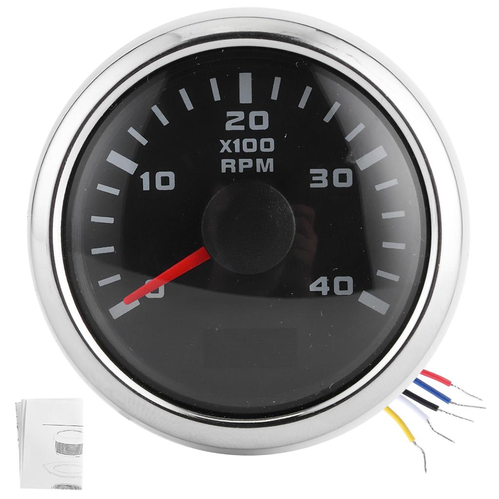 Цифровой тахометр 52 мм 4K об/мин ЖК-дисплей счетчик моточасов водонепроницаемый для автомобиля яхт мотоцикла