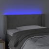 Vidaxl Zagłówek Do Łóżka Z Led, Jasnoszary, 103X16X78/88 Cm, Aksamit