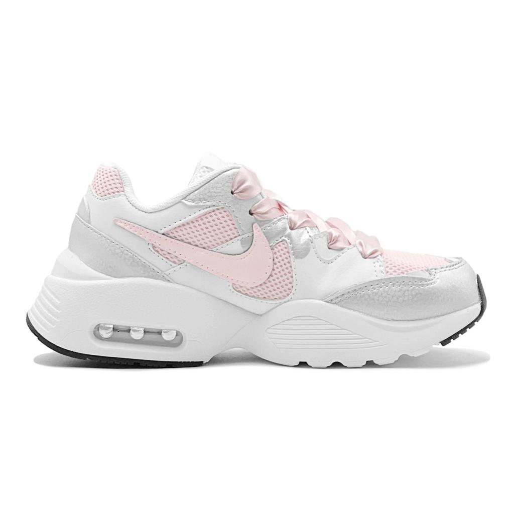 Nike Air Max Fusion Abrasion Resistant Coverage Low top Running Shoes Women's Silver Pink White CJ1671-100(TeamS2-S-BOX)