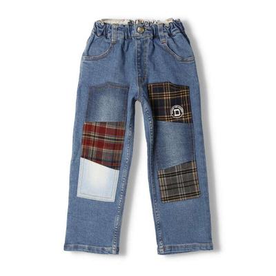 [Детская одежда] Папа Ох Папа (папа, папа) Джинсовые прямые брюки Remake Style 90-140 см V51018