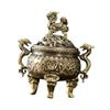Incense Burner Ornament Crafts Decorative Desktop Decor Brass Retro Holder Tripod Censer for