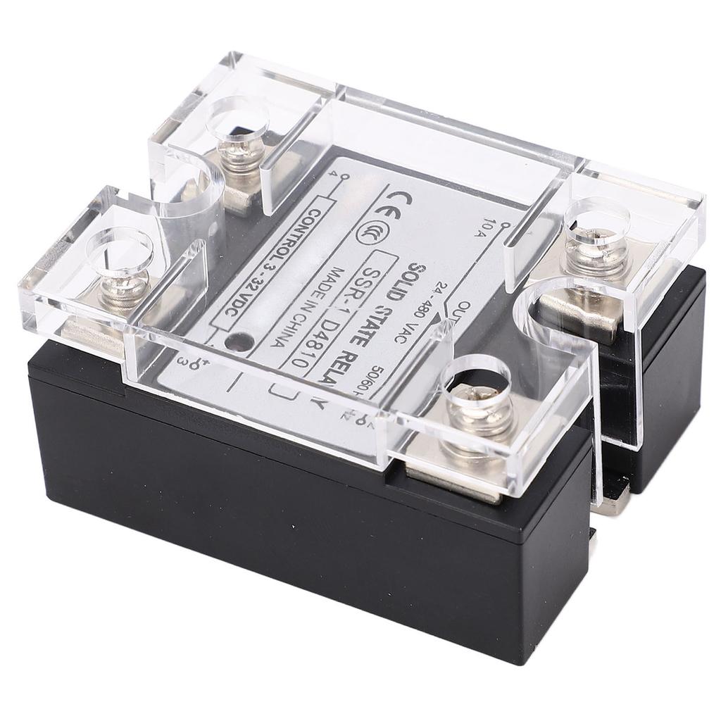 10A Solid State Relay DC Control AC SSR Semiconductor Relay Module 24‑480VAC Load Voltage