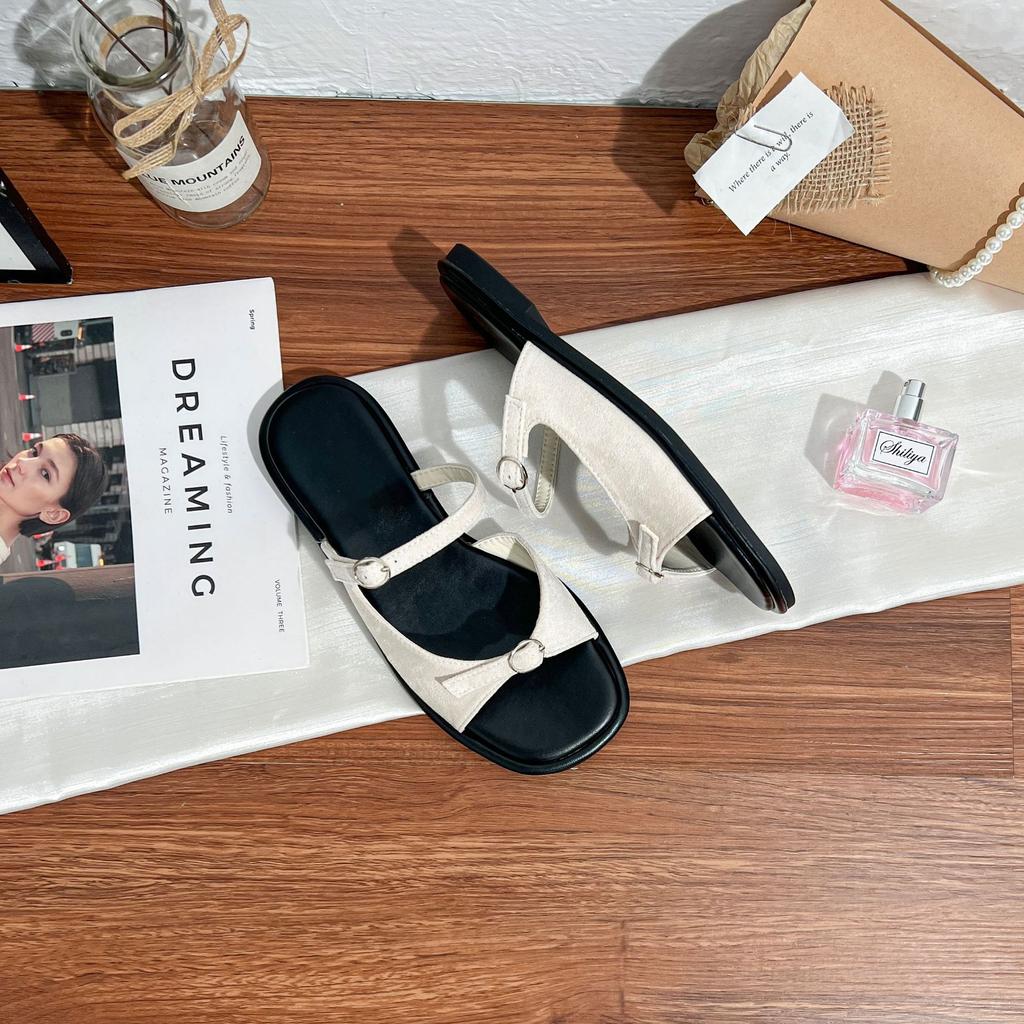 Yuanlitong Summer New Platform Slippers Women's 2025 French Temperament Casual Sandals Women's High-end Women's Shoes