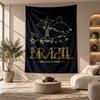 Decorative Tapestry,Brazil national football team Printed Wall Art, Lightweight Wall Hanging For Bedroom Background