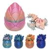 3D Printed Rose Dragon - Articulated Crystal Dragon Egg