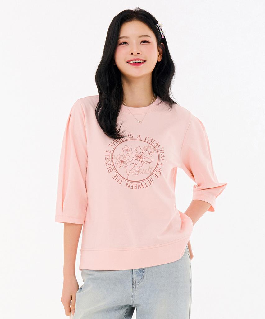 CHASECULT Women'S Volume Sleeve 3/4 Sleeve Sweatshirt-Farg5169B0P