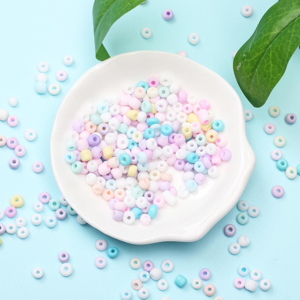 DIY Earrings Bracelet 3/4mm Necklace 300/500pcs Matte Handmade Accessories Jewelry Beaded Material Fashion Cream Rice Beads Accessories