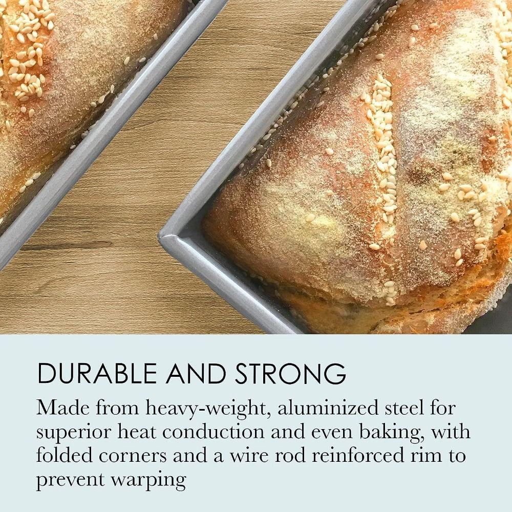 Aluminium Zinc Zinc Alloy Rectangular Bread Mold Long Flat Toast Box Useful Loaf Pan Cakes