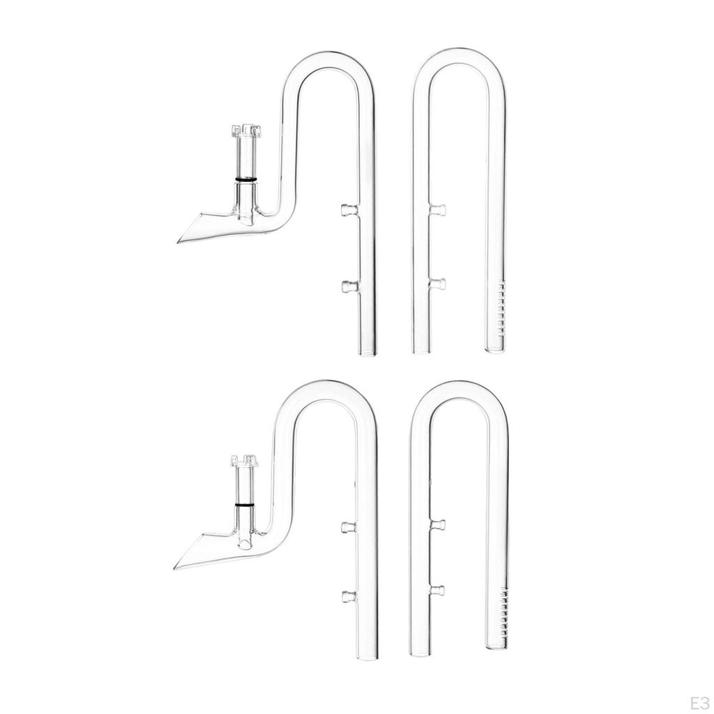 Стеклянная трубка для подачи и отвода воды Lily Pipe, простая в установке, удаляет пленку с поверхности, фильтр для аквариума, трубка 13 мм