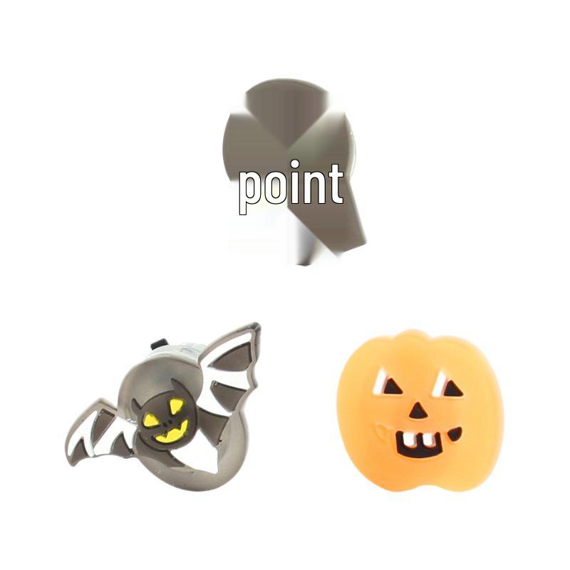Halloween Light-Up Rings - Pumpkin, Skull, and Bat Designs for Parties