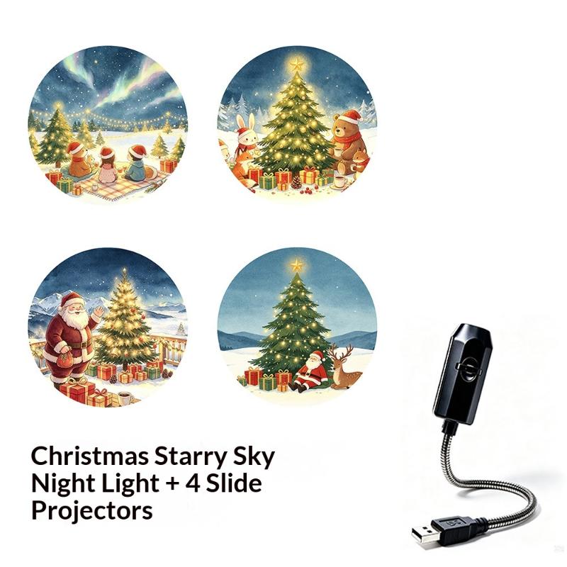 4/8 шт. Светодиодный рождественский holiday light с проекционными узорами 360 Дед Мороз, Животные, Снеговик Для подарка, Декор комнаты