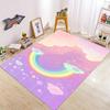Мультяшный ковер для детей в виде радужного облака, красочный коврик с узором звезд для детской спальни, гостиной, домашнего декора