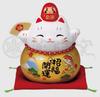 Якусигама Аяка Дарума Lucky Cat Усиление Удачи Фэн Шуй Орнамент Интерьер Кот Кот Белый Высота (Вентилятор Кинфуку, малый) [7692] Размер 9(см)
