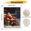 Christmas Santa Claus Sleeping On Bench Digital Oil Painting Art Kit Hand Painting Home Decoration Painting