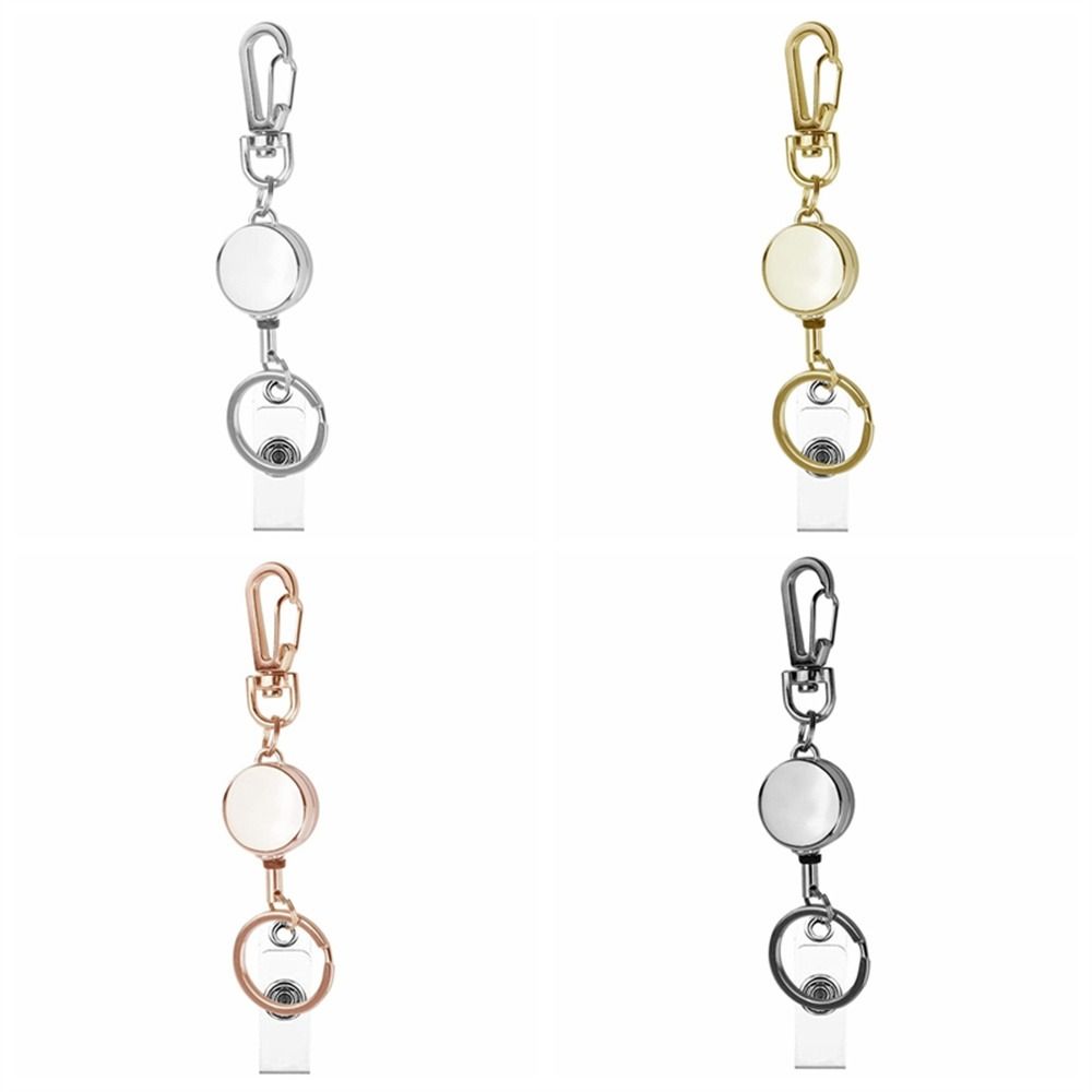 Name Tag Nurse Badge Holder Pull Keyring ID Card Lanyards Retractable Badge Reel  Office Supplies