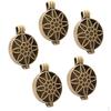 Flower Carving Locket Pendant Diy Craft Jewelry - Pattern 2 Bronze