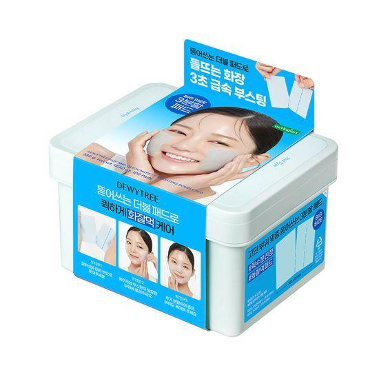 DEWYTREE Pick & Quick Отрывные Двойные Пады Большой Вместимости, 100 Листов (Макияж/Успокаивающий/Эластичность пор/Витаминное сияние)