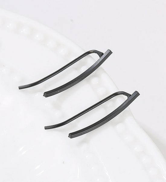 Геометрические двухслойные серьги с бриллиантами в форме треугольника для женщин