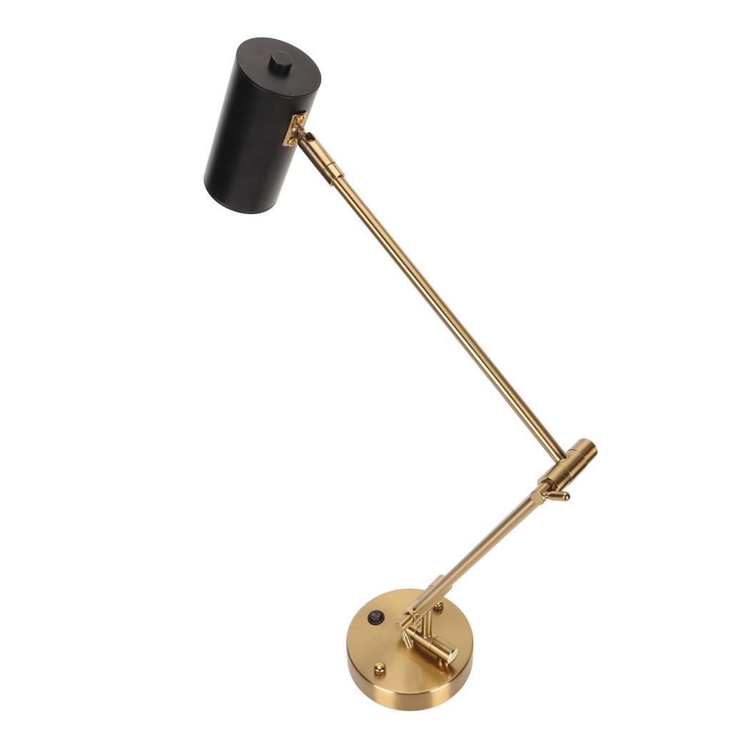 Настенный светильник с поворотным кронштейном, современный, 3000K, теплое освещение, кнопка управления, светодиодная лампа E27, настенный светильник