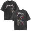 Винтажная стираная футболка рок-группы Metallica Ретро 2026 Высококачественная роскошь для мужчин и женщин Топ Y2k