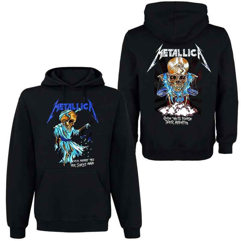 METALLICA Группа Рок Темный Ветер Худи Мужская Уличная Хип-Хоп Одежда Удобный Свитшот с Капюшоном Осень_Зима Личность Мужская Одежда
