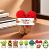 Crochet Positive Potted Plants with Card Emotional Support Handmade Knitting Sunflower Succulent Avocado Broccoli Heart Doll Decoration Ornament
